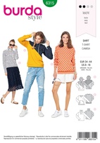 6315. Burda Dam - BURDA STYLE PATTERN MISSES' HOODIE