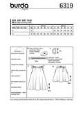 6319. Burda Dam - BURDA STYLE PATTERN MISSES' BELL SHAPED SKIRT