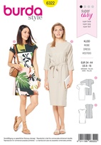 6322. Burda Dam - BURDA STYLE PATTERN MISSES' DRESS.