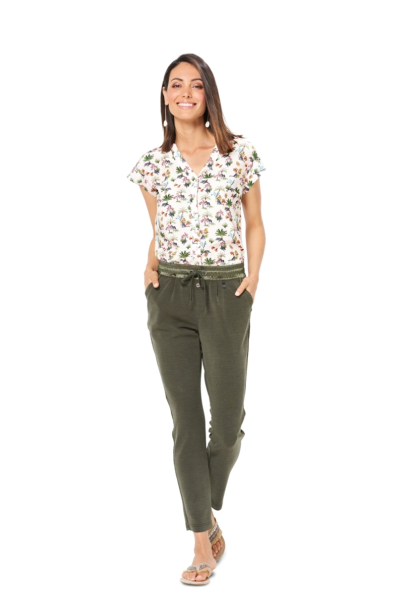 6326. Burda Dam -  BURDA STYLE PATTERN MISSES' SHIRT WITH V NECK