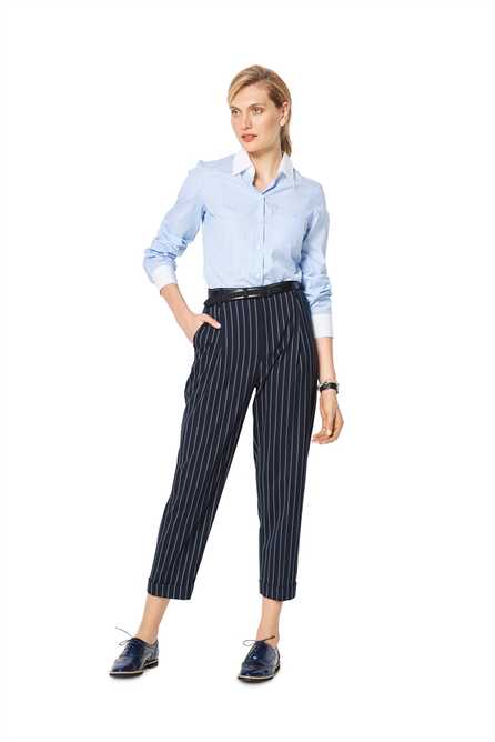 6332. Burda Dam - BURDA STYLE PATTERN MISSES' HIGHWAISTED PANTS