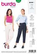 6332. Burda Dam - BURDA STYLE PATTERN MISSES' HIGHWAISTED PANTS