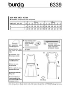 6339. Burda Dam - BURDA STYLE PATTERN MISSES' DRESS WITH WAISTBAND