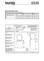 6339. Burda Dam - BURDA STYLE PATTERN MISSES' DRESS WITH WAISTBAND