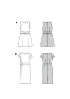 6339. Burda Dam - BURDA STYLE PATTERN MISSES' DRESS WITH WAISTBAND