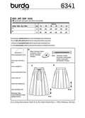 6341. Burda Dam - BURDA STYLE PATTERN MISSES' INVERTED PLEAT SKIRT