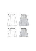 6342. Burda Dam - BURDA STYLE PATTERN MISSES' SIDE PLEAT SKIRT