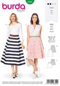 6342. Burda Dam - BURDA STYLE PATTERN MISSES' SIDE PLEAT SKIRT