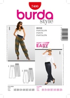 7400. Burda Dam - BURDA STYLE B7400 TROUSERS SEWING PATTERN