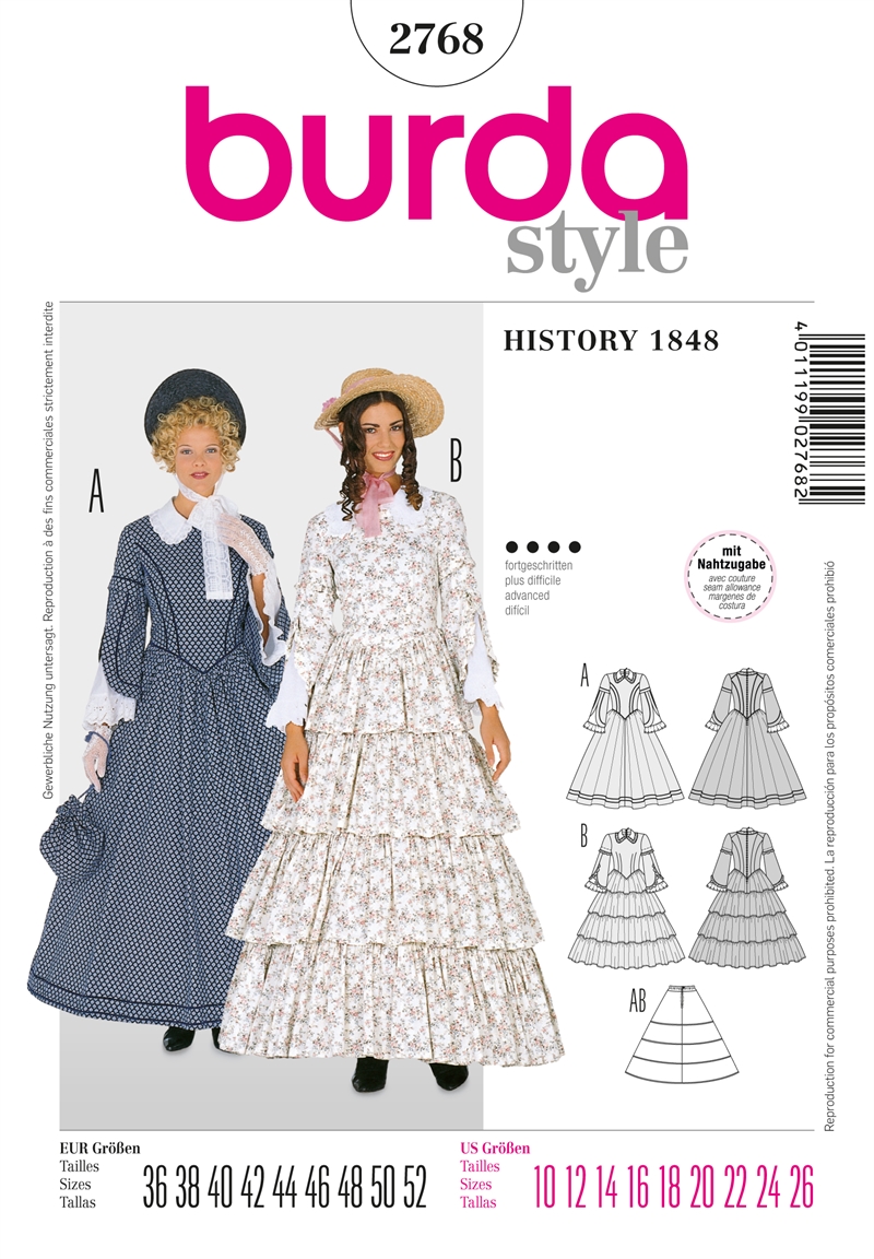 2768. Burda Dam - HISTORY 1848 COSTUME