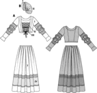 7171. Burda Dam - RENAISSANCE DRESS