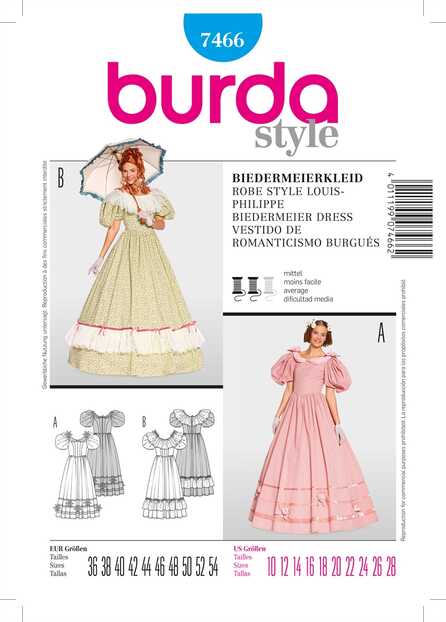 7466. Burda Dam - BIEDERMEIER DRESS