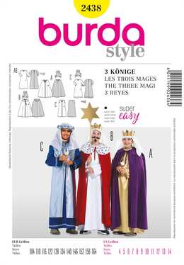 2438. Burda Barn - HOLY KINGS COSTUME SEWING PATTERN