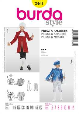 2461. Burda Barn -  PRINCE & MOZART COSTUME