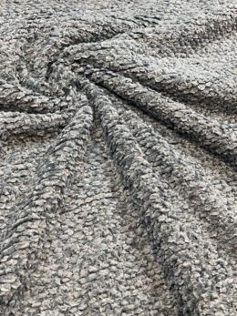 Stickad Boucle' Grå chenille'