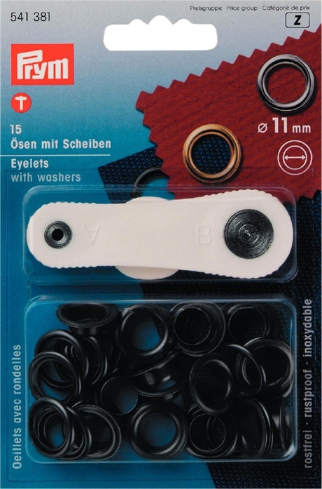 Öljetter 11 mm SVART 15 st