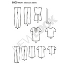 New Look 6505 - Top Tunika Skjorta Byxa - Flicka