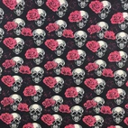 Trikåtyg Roses & Skulls - Zelected By ZannaZ
