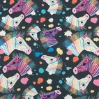 Trikåtyg Colorsplash Zebra