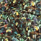 Tucan in djungel - Trikåtyg
