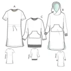 Tröja / hoodklänning Billie, 2V20,  XS - 2XL