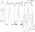 Byxa för vävda stretchtyger 5H08, 36-46