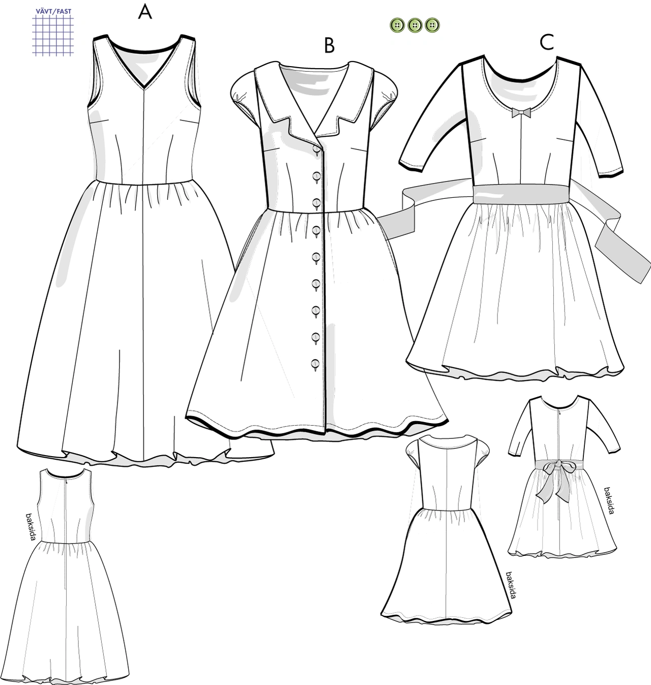 Klänning Sandy 3V08, 34-44