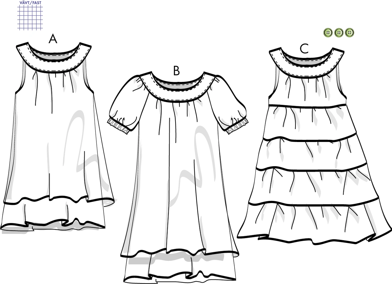 Klänning 3V09, 32 - 44