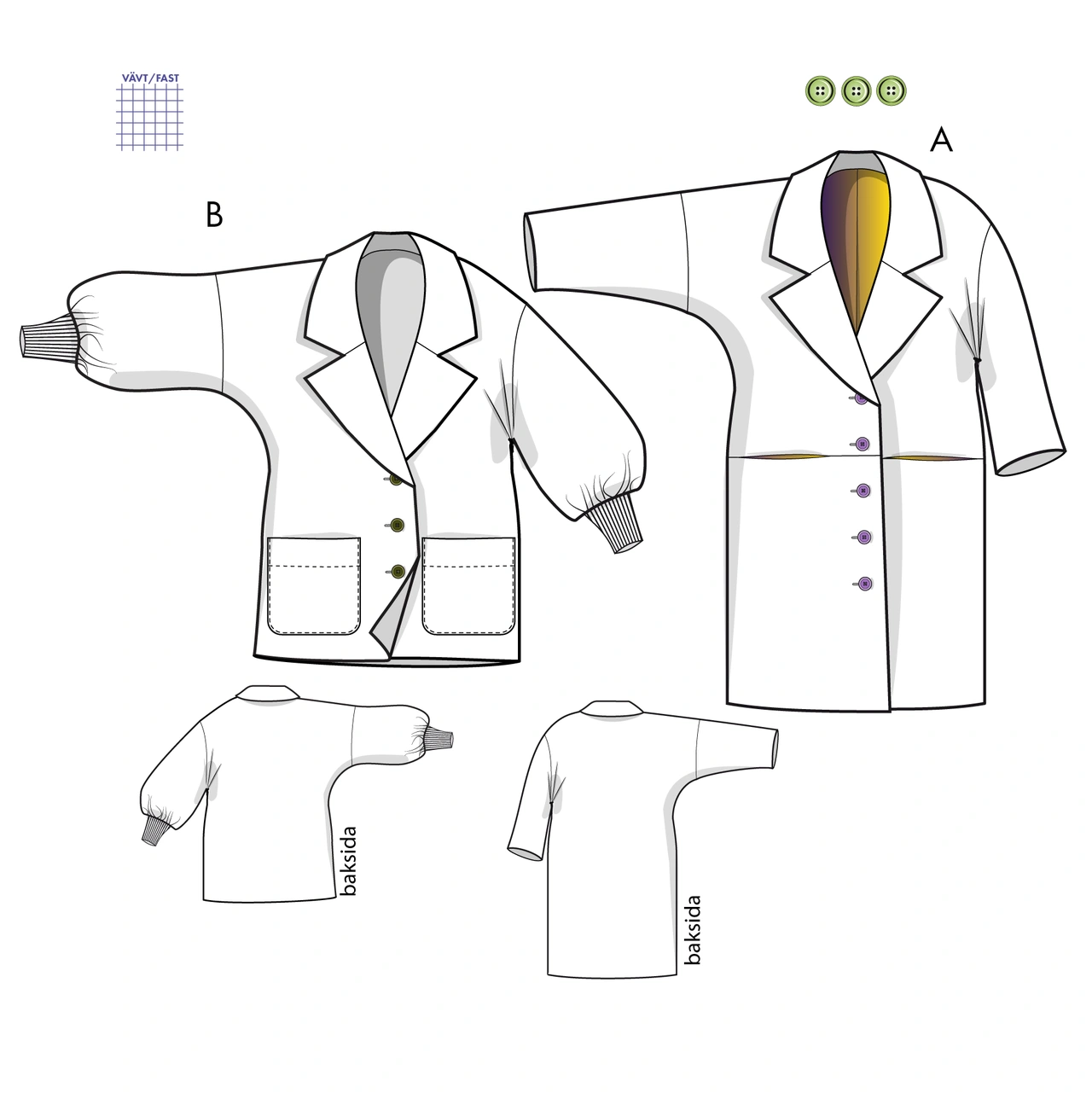 Jacka/kappa Mysig, 4H19,  S - 2XL.