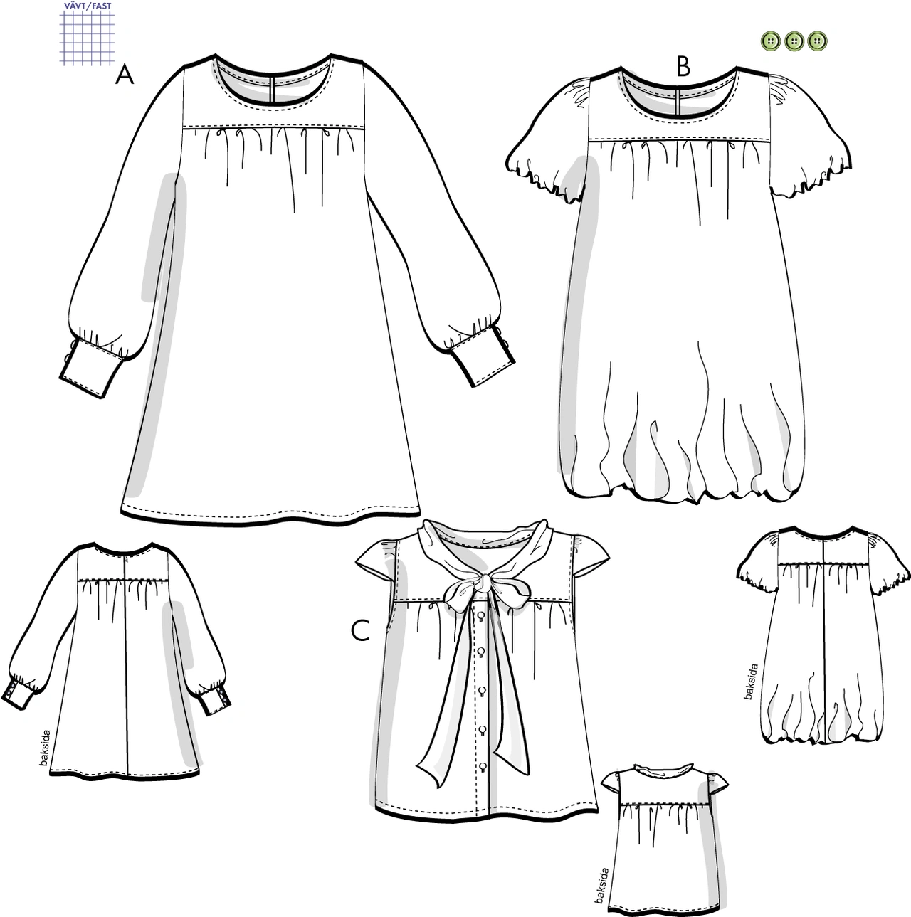 Klänning/blus Sara 5H11, 34-46