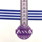 Klarblå/vit randig - resår