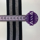 silver/svart - resår