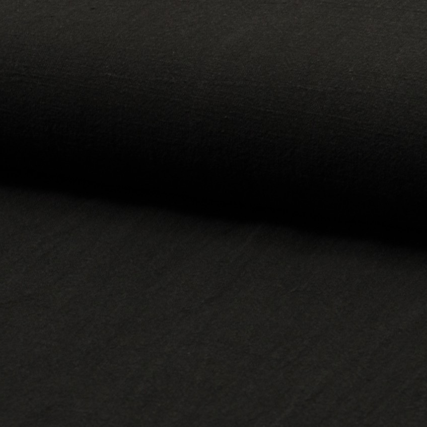 Black - Stonewashed linen