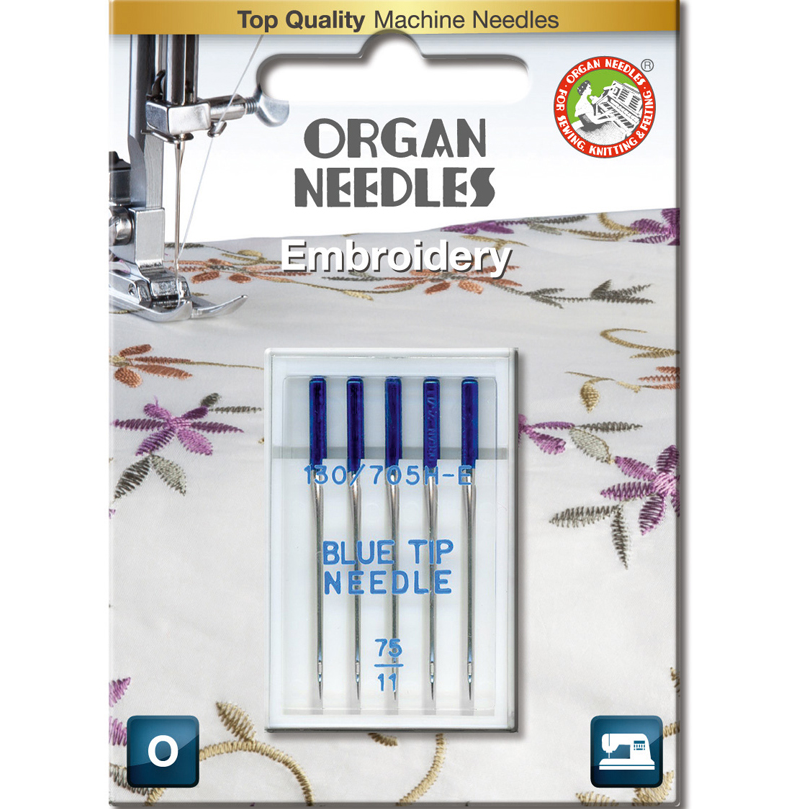 Broderi Blue Tip 75, 5-pack -  Organ Symaskinsnål