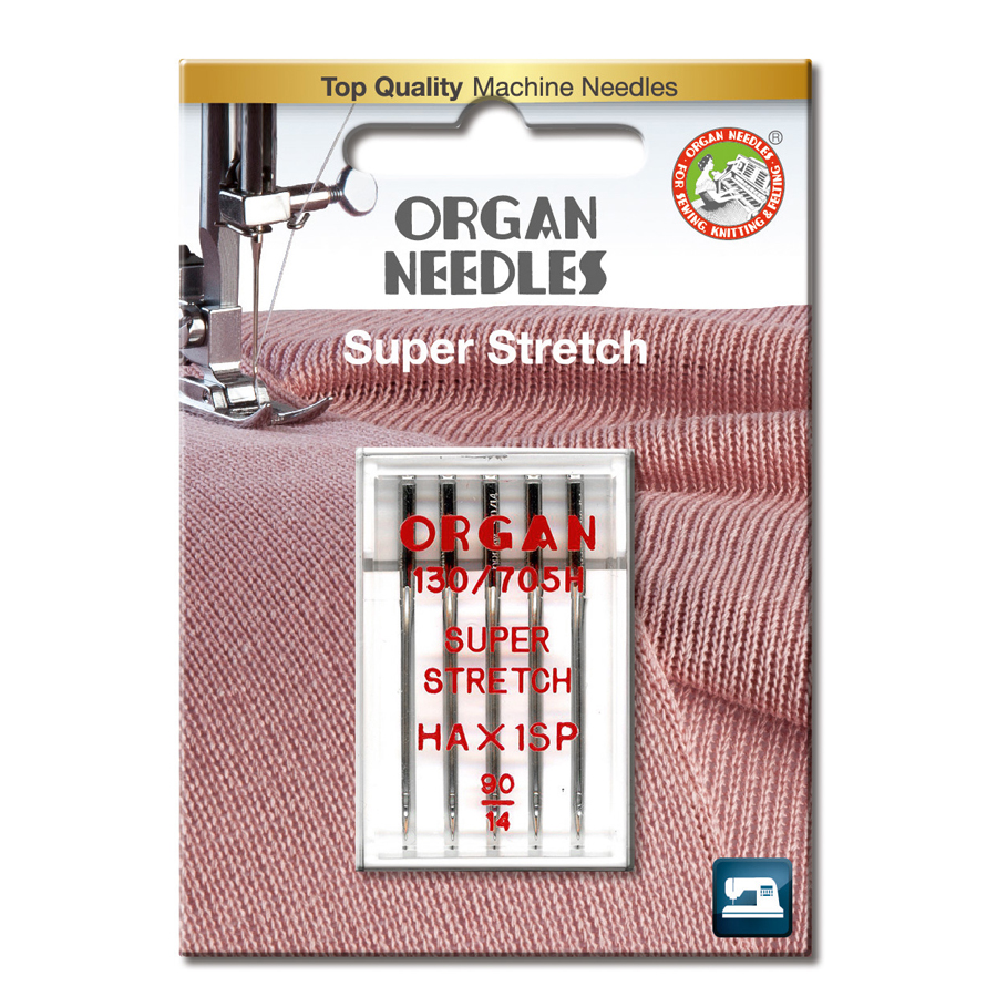 Super Stretch HAx1SP 90, 5-pack - Organ Symaskinsnål