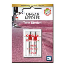 Tvilling Stretch 2,5mm 75, 2-pack - Organ Symaskinsnål