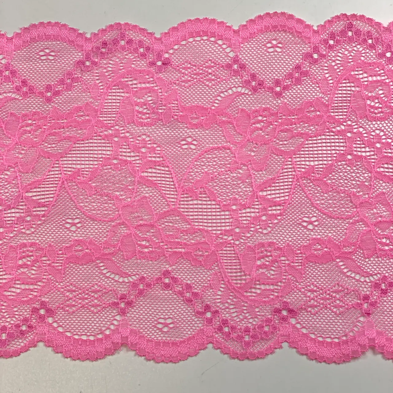 Pink - Stretch spets, bred