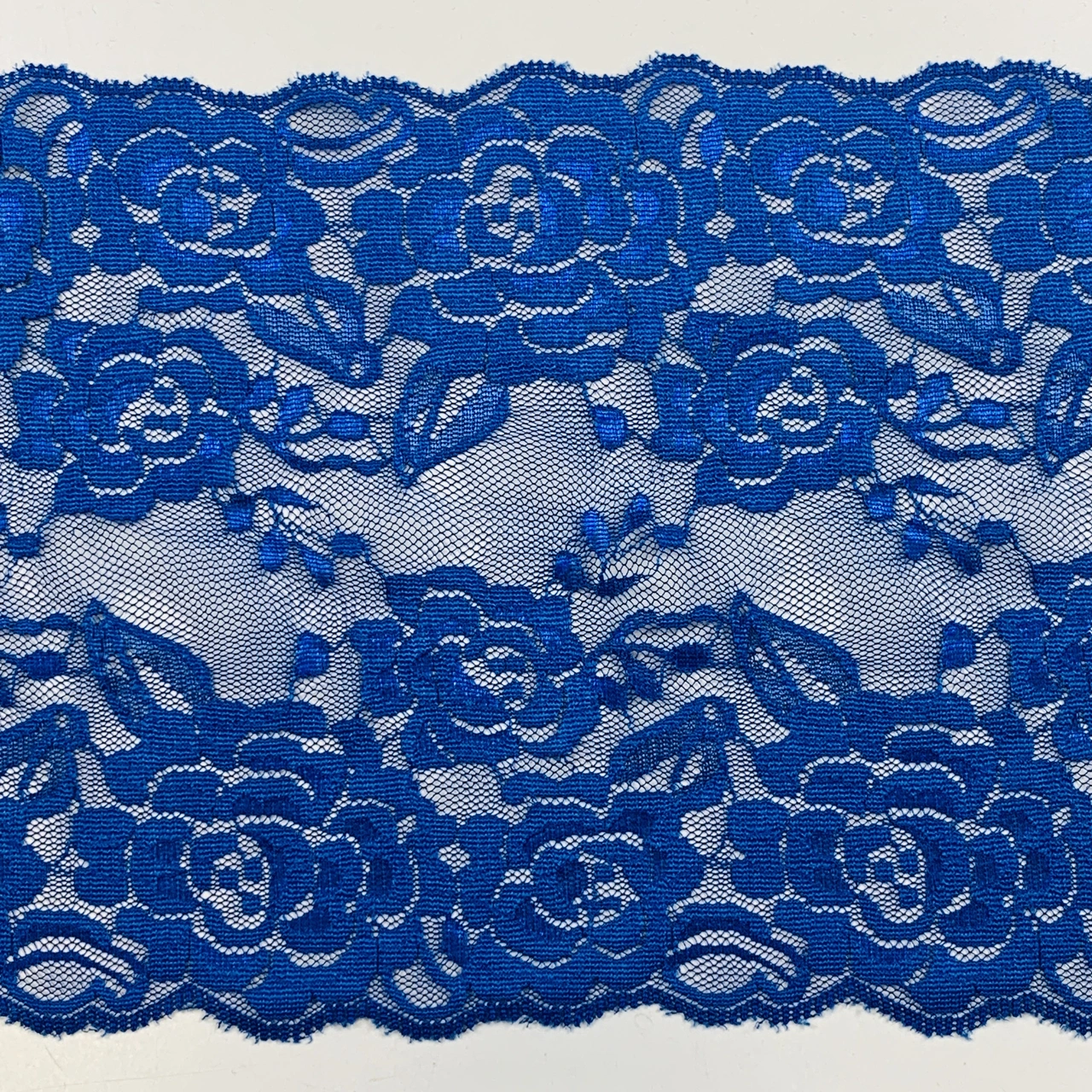 Kornblå - Stretch Spets