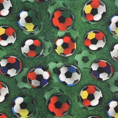 Färgglada fotbollar - Trikåtyg