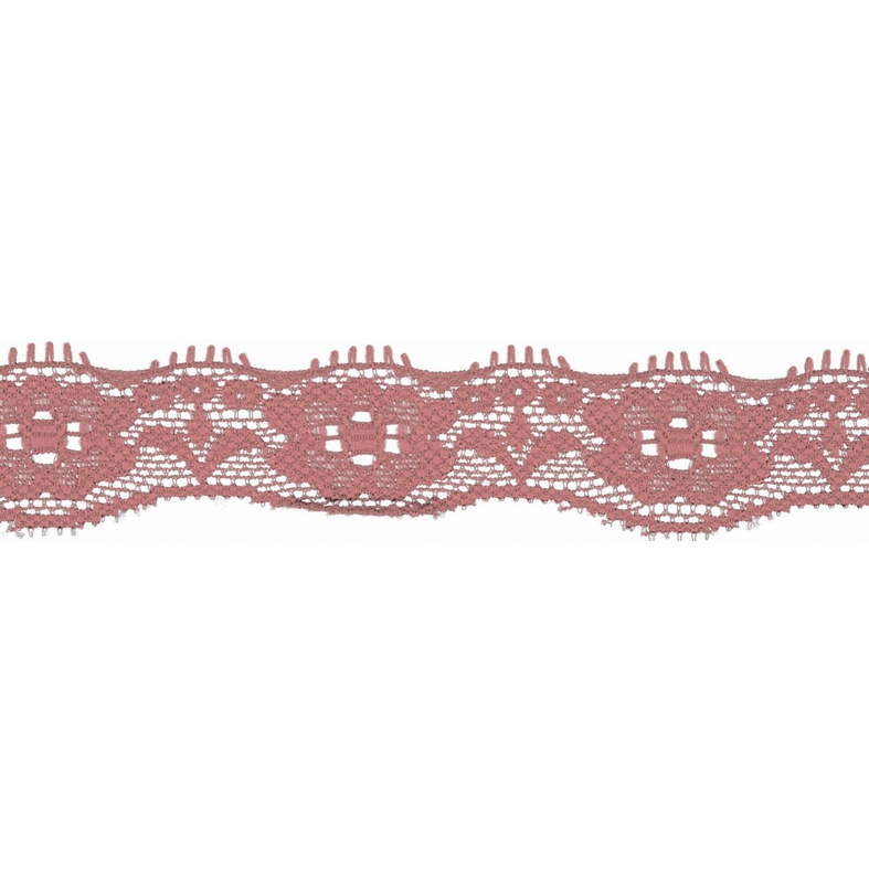 20mm Old Rose - Elastisk spets
