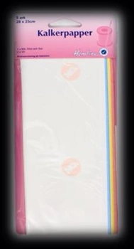 KALKERPAPPER 5 ARK SORT. FG.