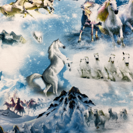 Winter horses  - Trikåtyg