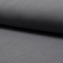 Enfärgad Muslin tyg - DK Grey