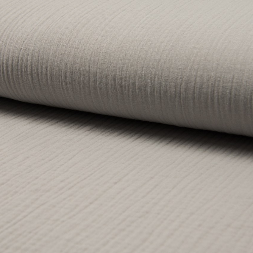 Enfärgad Muslin tyg - Silver Grey