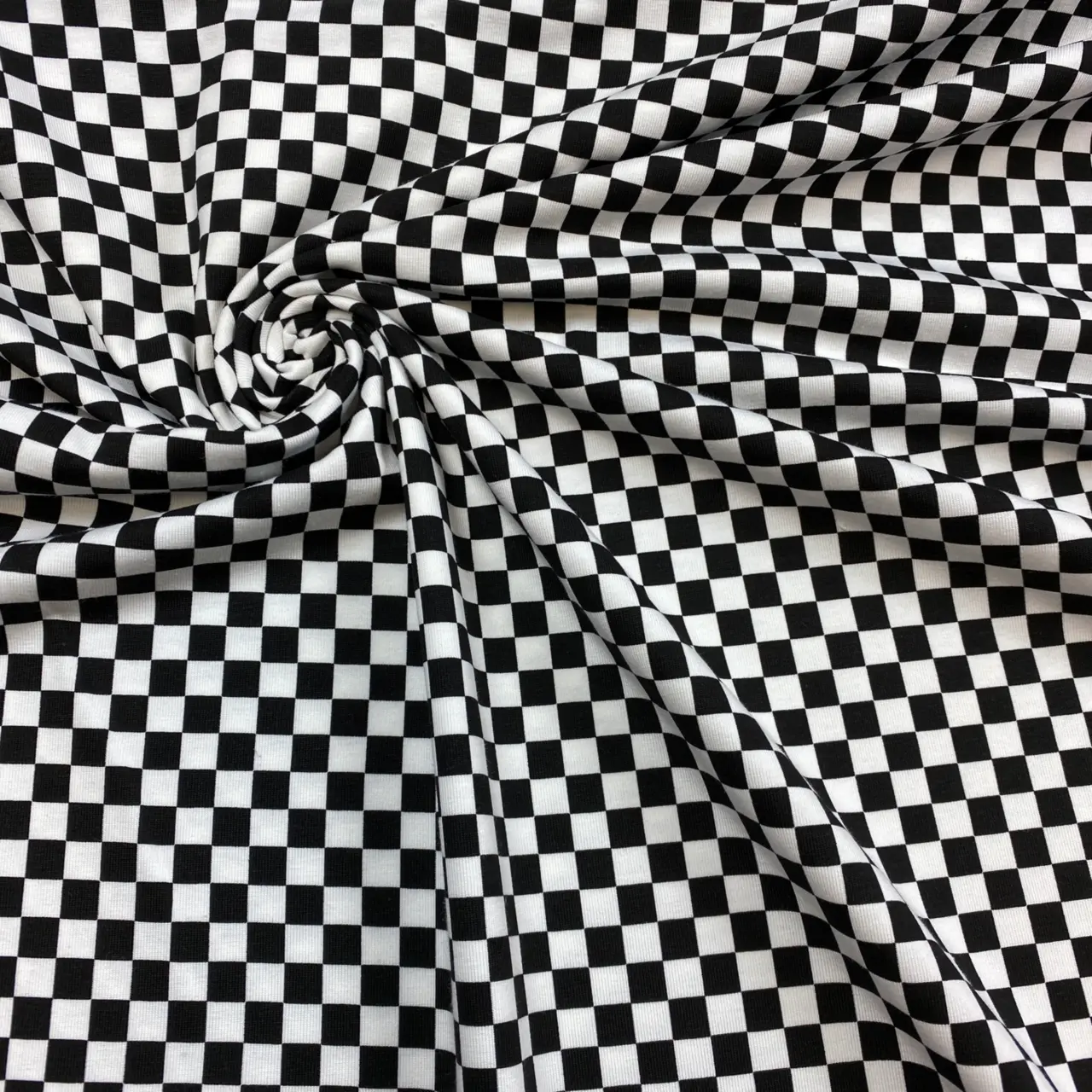 Black/white square, small - Jersey fabric