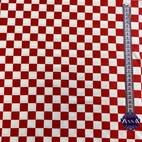Röd/vit ruta, stor - Trikåtyg