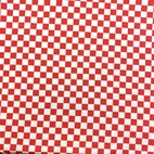 Röd/vit ruta, stor - Trikåtyg