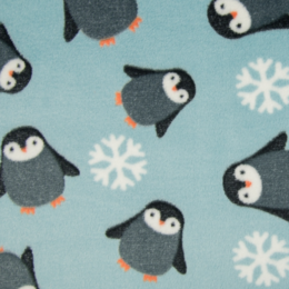 Pingvin, ljusblå - Fleece