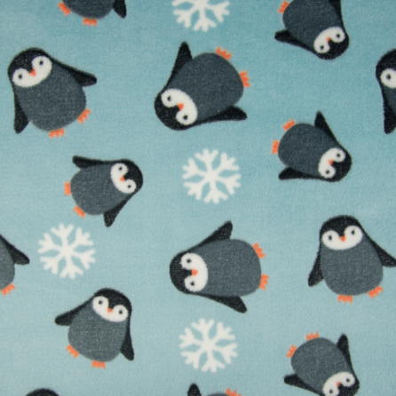 Pingvin, ljusblå - Fleece