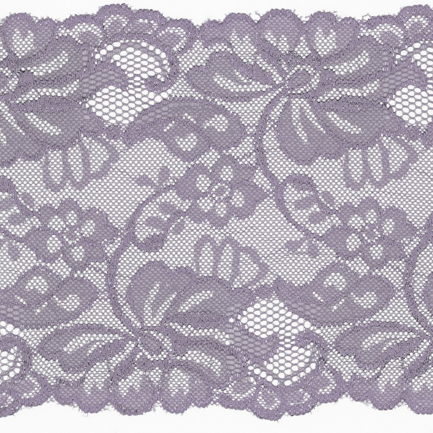 Lila - Elastisk spets, 15cm
